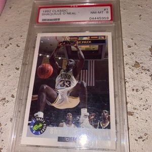 1992 Classic Shaquille O’Neil LSU Basketball Trading Card PSA 8